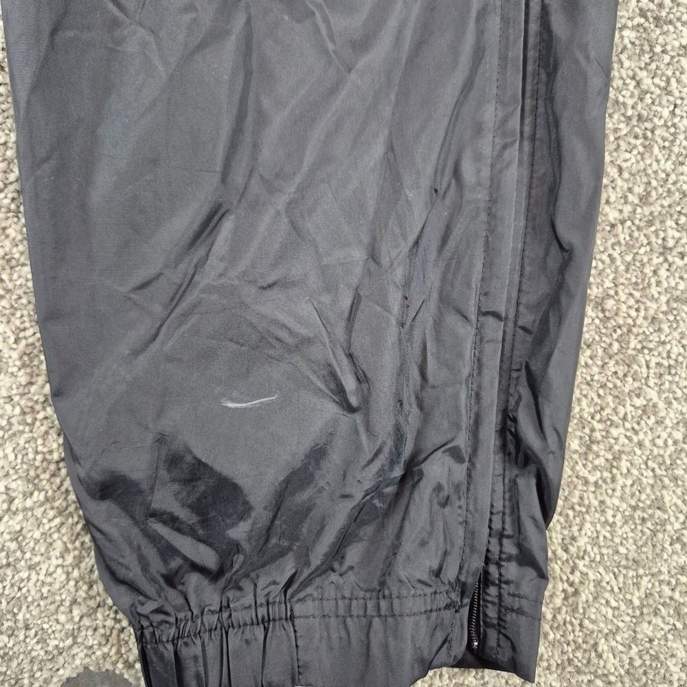 Vintage 90s Nike Track Pants Mens Large Black Nylon Windbreaker Ankle Zippers - Picture 8 of 12
